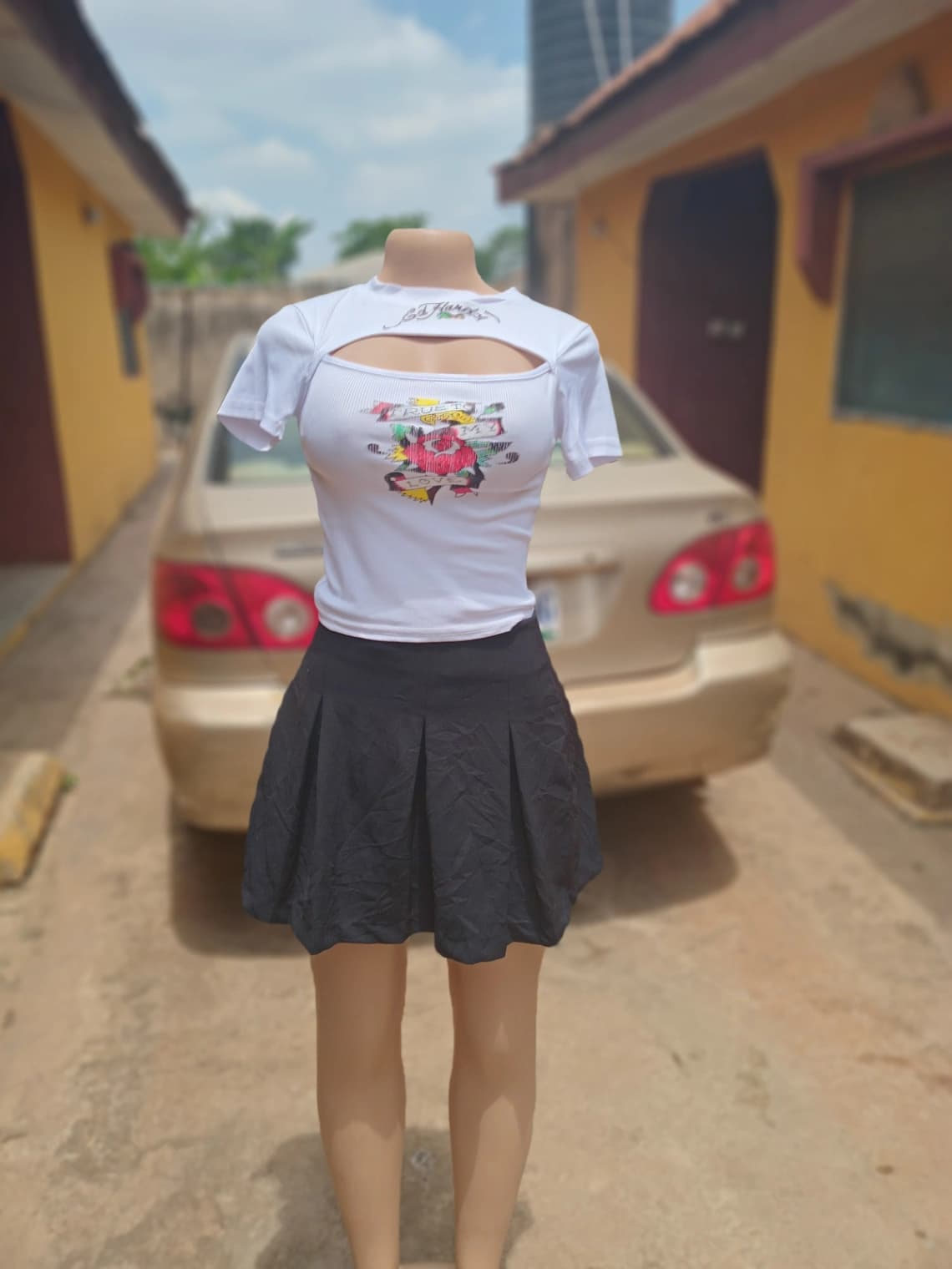 Crop top and mini skirt size 12