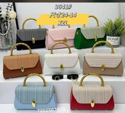 Gold handle bag